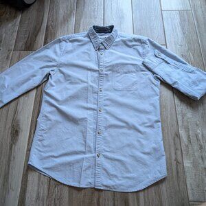Cambridge Dry Goods medium long sleeve shirt Men Medium 100% cotton blue